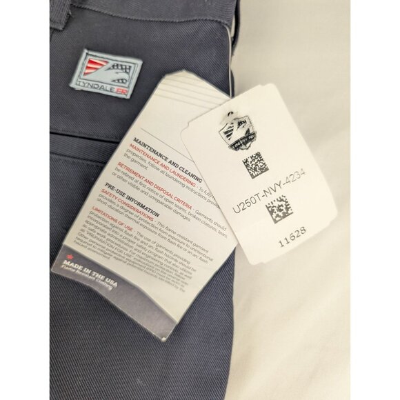 Tyndale FR Work Pants Mens 42x34 Navy Made in USA U250T NWT $104 - Picture 5 of 7
